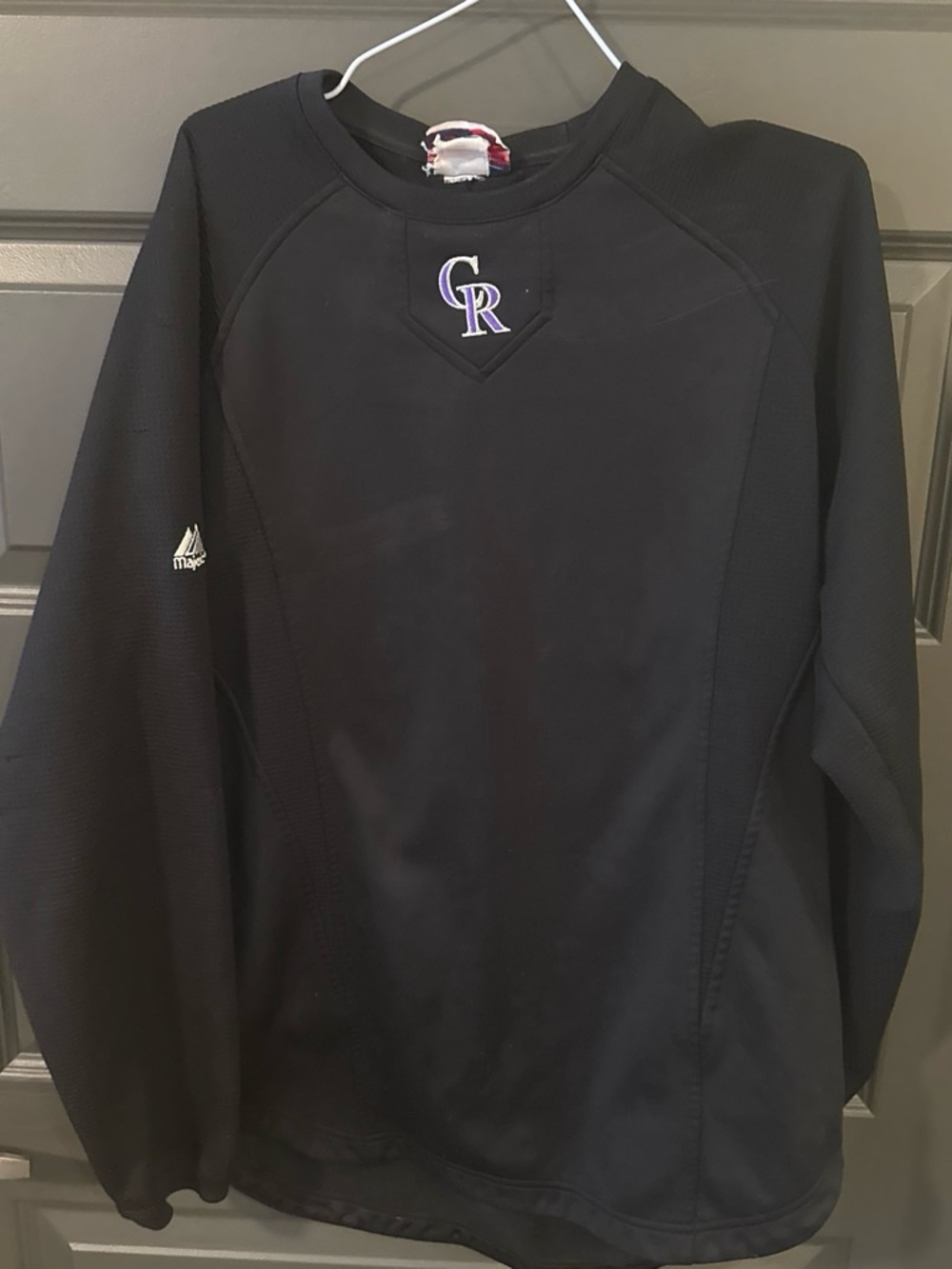 Vintage Colorado Rockies Majestic MLB Therma Base Pullover Jersey Sz L Estimate